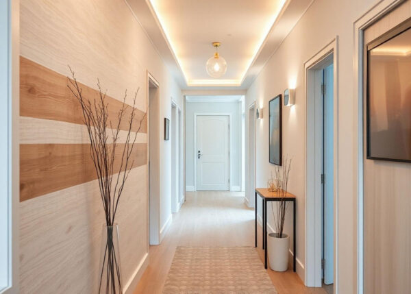 Cómo hacer que un pasillo estrecho parezca más grande (tips de interiorismo)